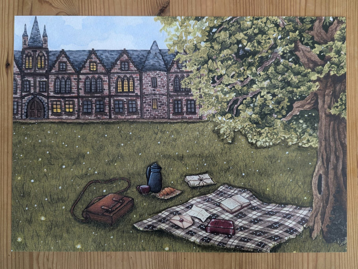 Affiche "Lecture au parc" - Décoration - Papeterie