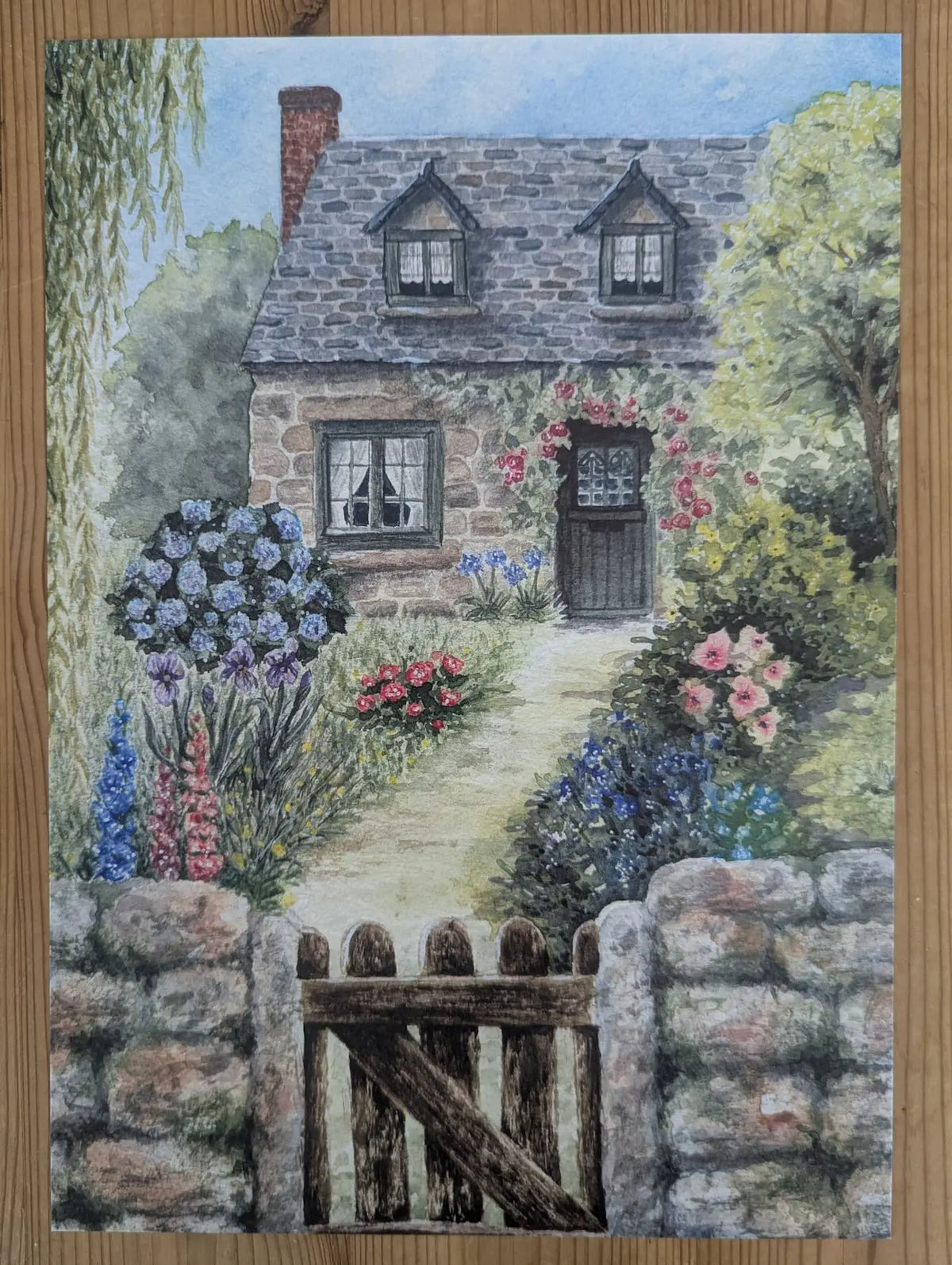 Affiche "Cottage fleuri" - decoration - papeterie