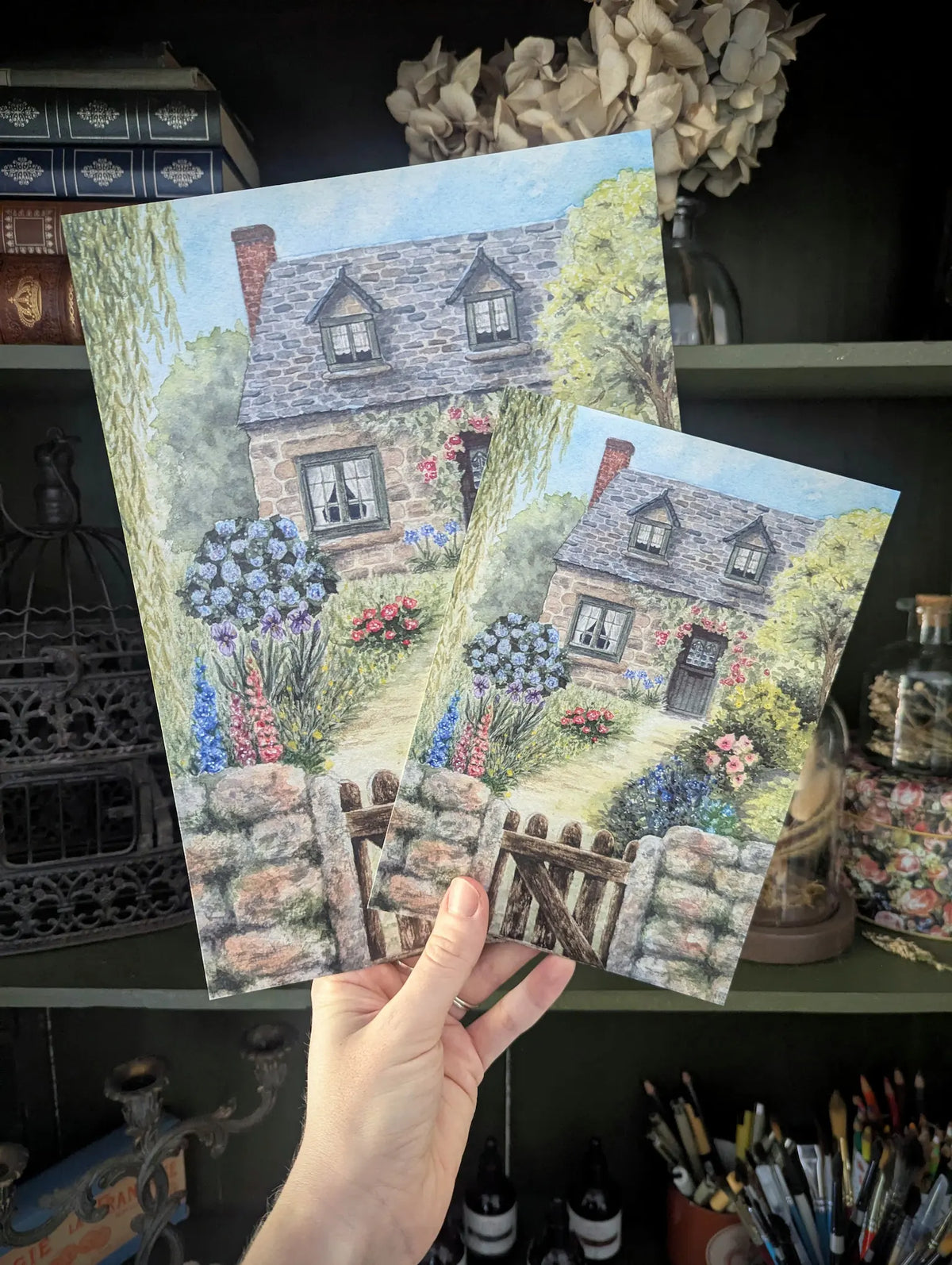 Affiche "Cottage fleuri" - decoration - papeterie