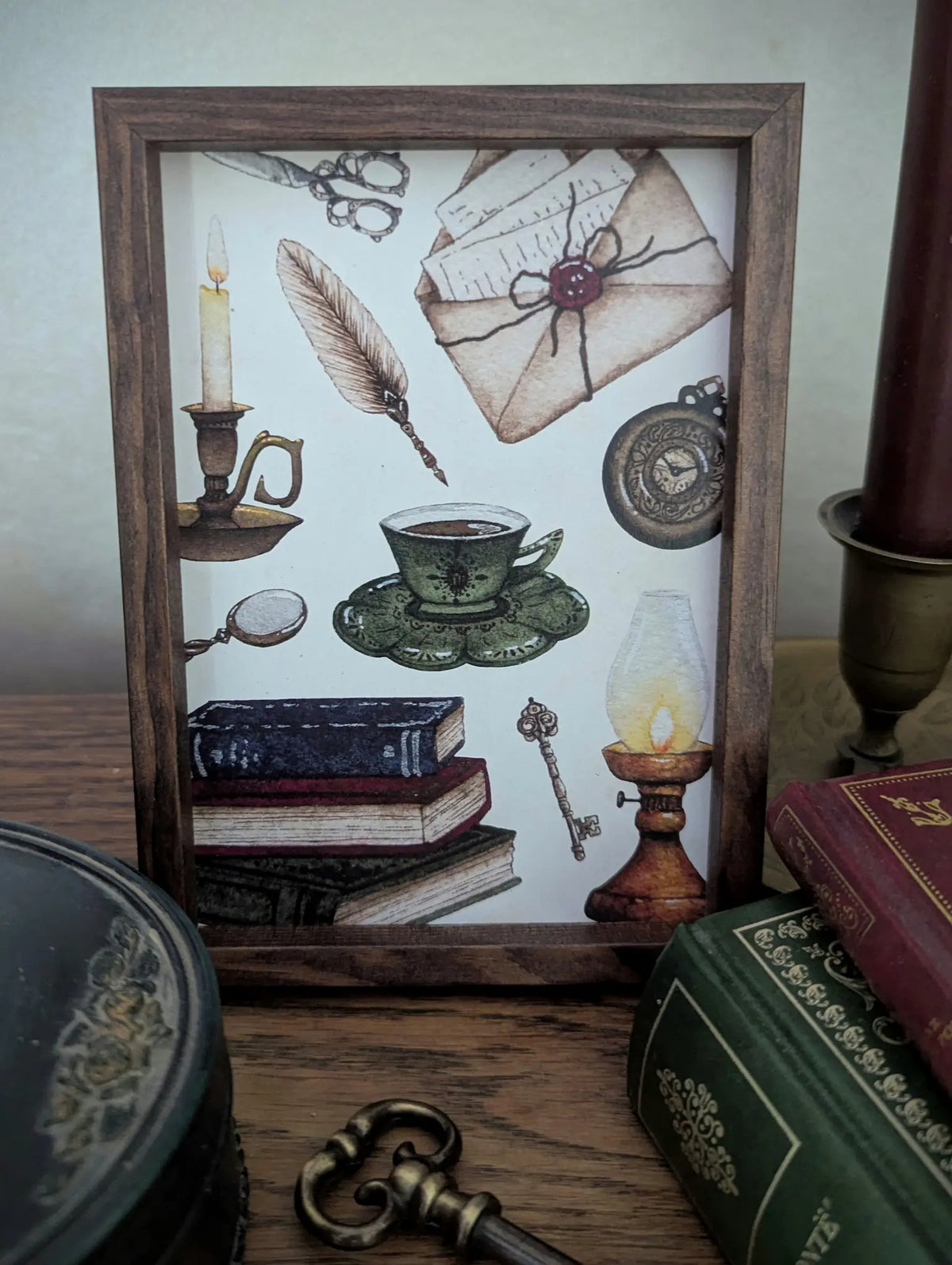 Carte Postale "Trésors Dark Academia" - papeterie - décoration