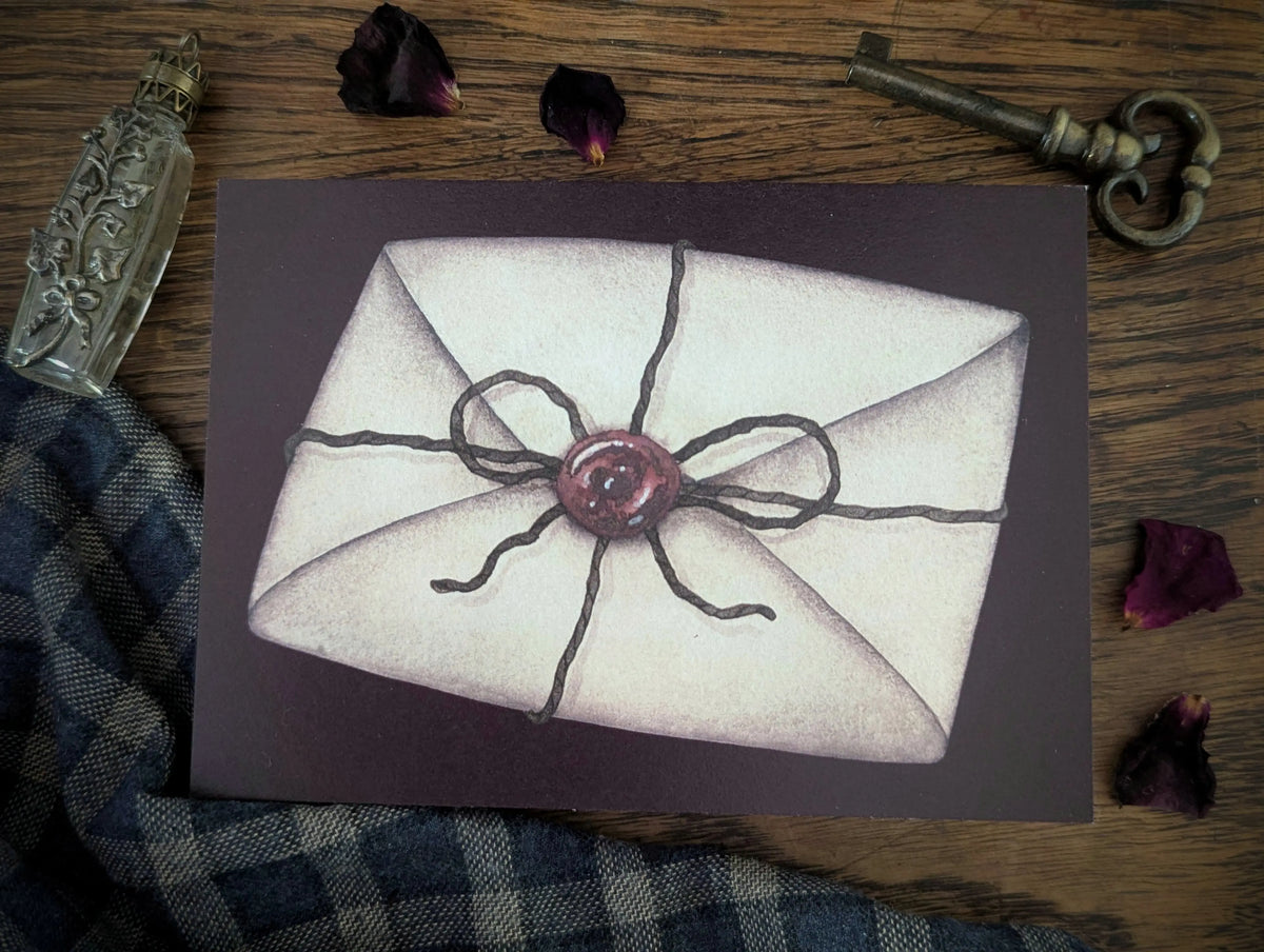 Carte Postale "Enveloppe ancienne" - papeterie - décoration
