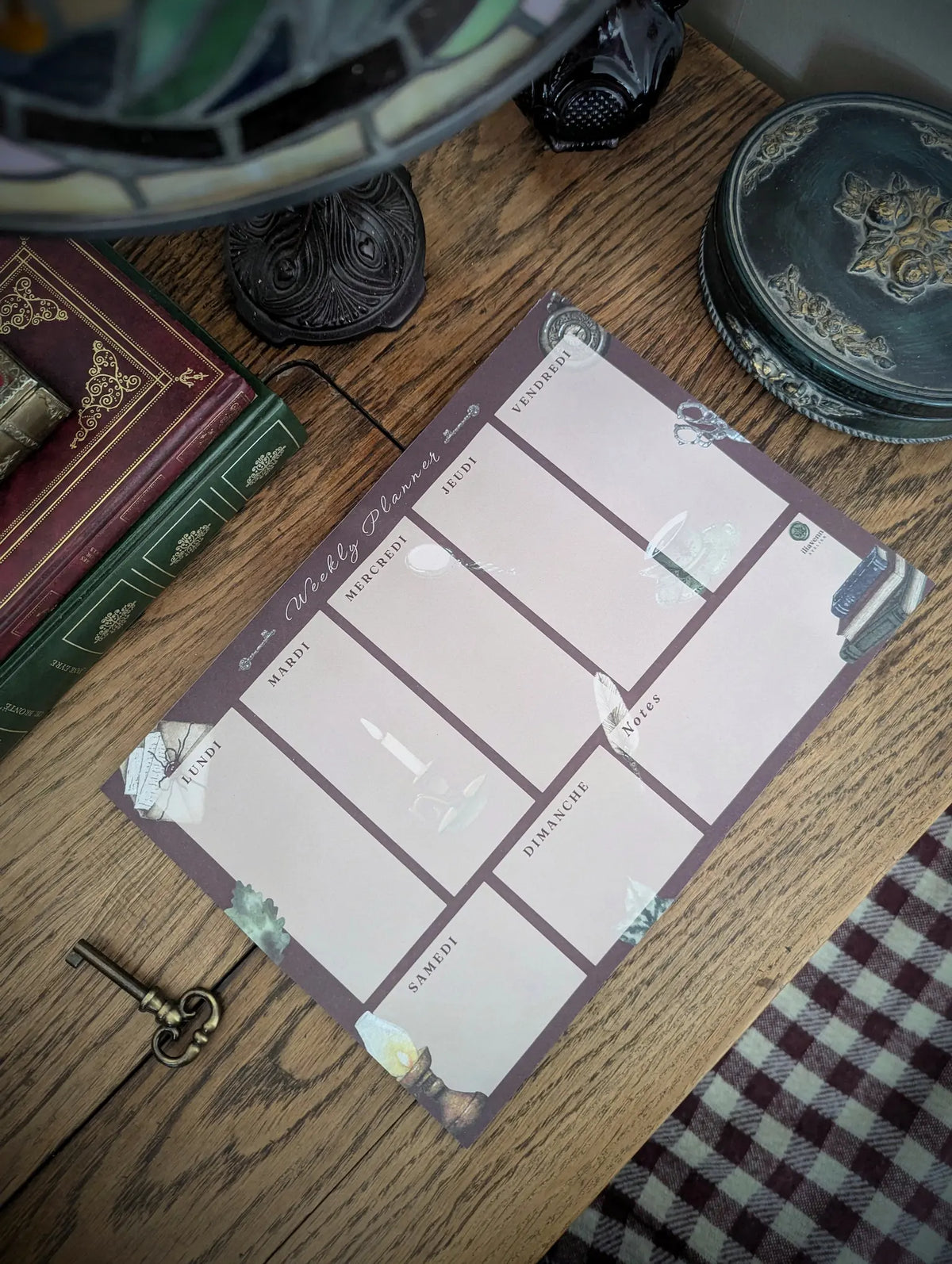 Semainier Weekly Planner "Dark Academia" - papeterie