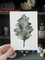 Peinture Originale à l'Aquarelle - Feuille de Chêne - A5