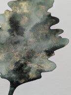 Peinture Originale à l'Aquarelle - Feuille de Chêne - A5