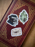Stickers Dark Academia - lot de 3 - papeterie - scrapbooking - journaling