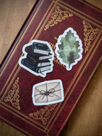 Stickers Dark Academia - lot de 3 - papeterie - scrapbooking - journaling
